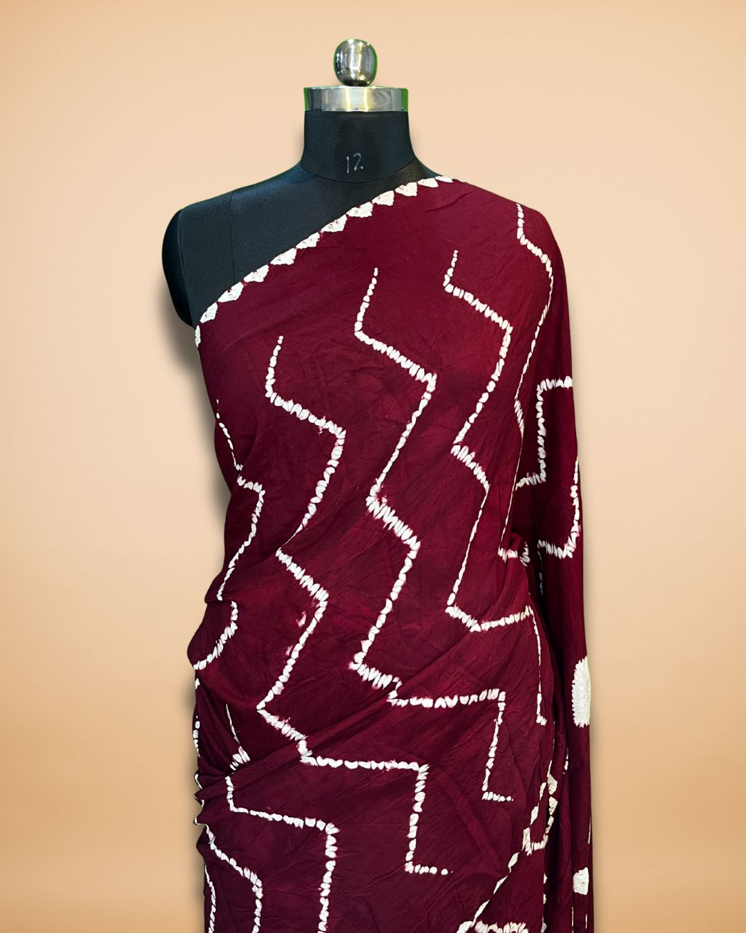 Maroon Bandhej Modal Silk Saree with Bandhani Pallu